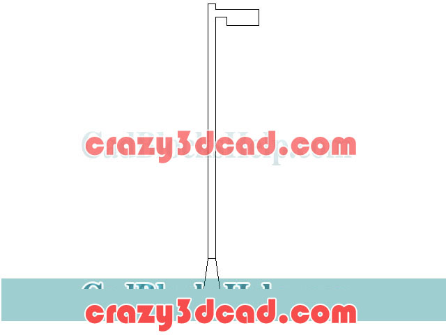 Street lamp CAD left view